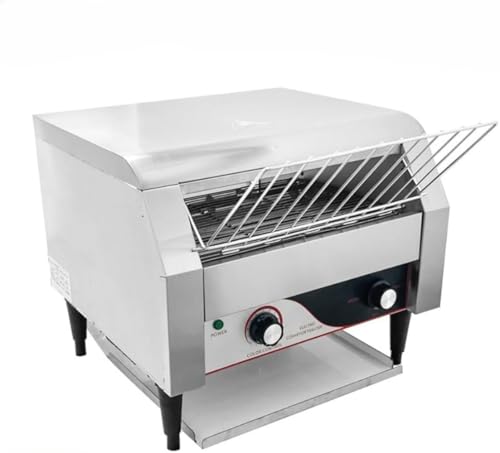 Vilom コンベアトースター、1300W/2200W/2600Wケータリングコンベアトースター、自動トースターオーブン、150スライスプロフェッショナル温度制御トースター、60〜200°Cインテリジェント温度制御、ホテルレストランロータリー用 (1300W)