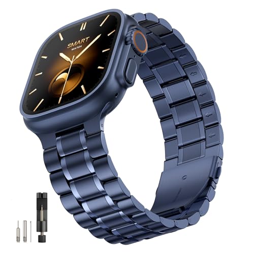 Bestig Metal Band Compatible with Apple Watch Bands for Men Women