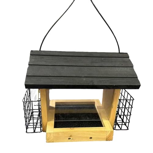Mangeoire à oiseaux grande taille 30x22,5cm : cabane imperméable pour balcon - 2