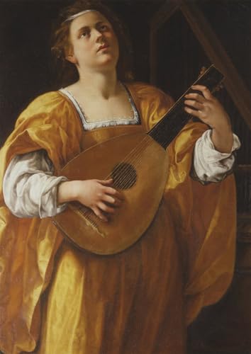 Affiche Décorative Graffiti Art Mural Sainte Cécile Artemisia Gentileschi Poster 60x90cm