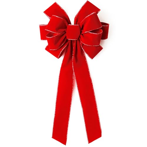 Lguaquanx Große Weihnachtsschleife, 60 cm x 26 cm Weihnachten Rote...