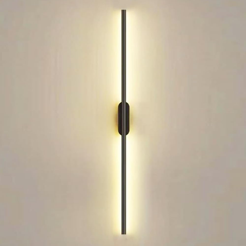 Jadssox Black-3000K Modern Led Wall Light Linear Wall Sconce Lighting Long Wall Mount Lamp Minimalist Metal Wall Lighting Fixture For Bedroom Hallway Stairwell Living Room Wall Wash Lights