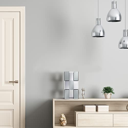 Elavain Acrylic Glass Vase For Flowers, Clear Vase With Silver Mirror Checkered Design, Modern Decorative Vase Centerpiece Table Decorations Vases For Living Room Décor, Home, Wedding & Gift 9.4’’Tall #TOP6