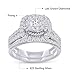 Bridal Set Rings For Women, 1.00 Carat (ctw) Lab Grown Diamond Halo Wedding Engagement Ring Set In 14K White Gold Over Sterling Silver Jewelry Gifts For Her-6.5
