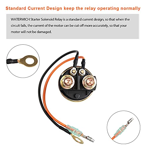 Image of WATERWICH Starter Solenoid Relay Compatible with ms5c-311-1 6g1-81941-10-00 6g1-81941-00-00 Yamaha Waverunner GP1200 GP760 500 650 700
