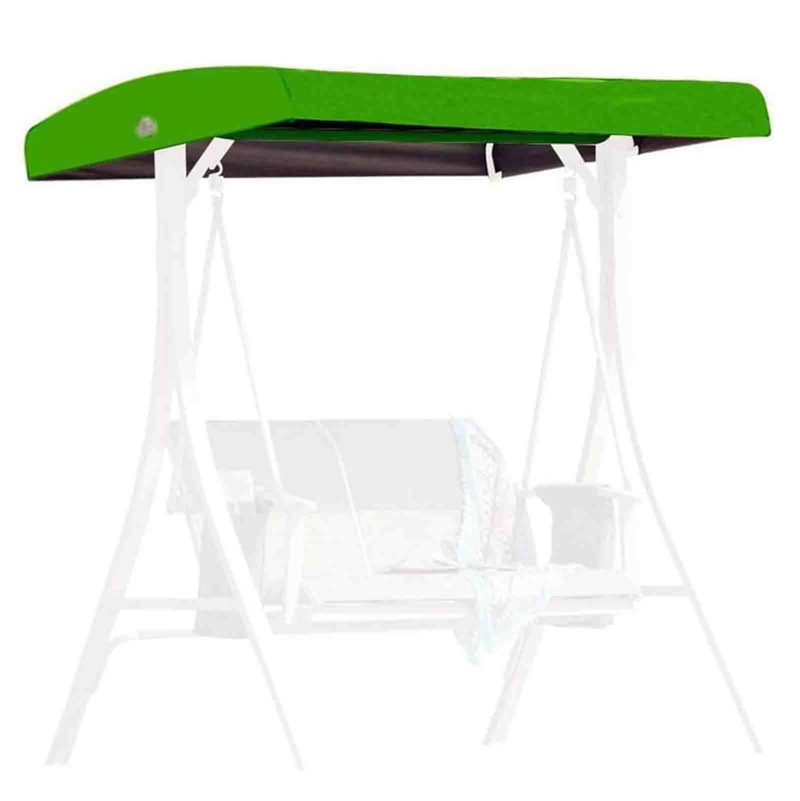 Generic Casual Green Swing Canopy, Waterproof 3 Seater Replacement Roof for Garden Swing, UV Protection, 191 * 120 * 18/23cm