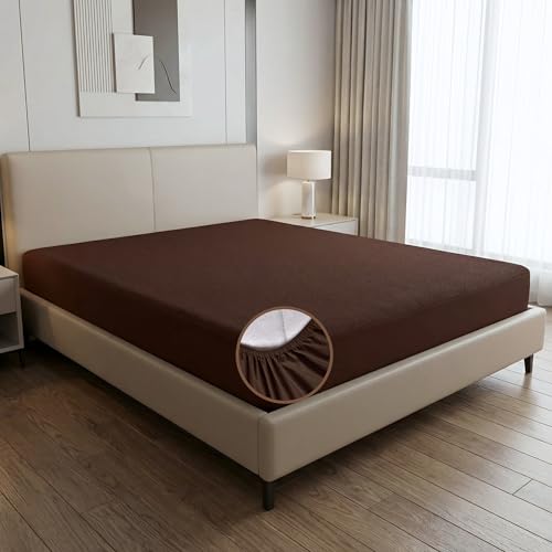 Image of 100% Waterproof Premium Cotton Feel Mattress Protector King Size 78x72 Inches | Breathable and Hypoallergenic Ultra Soft Fitted Bed Protector Cover