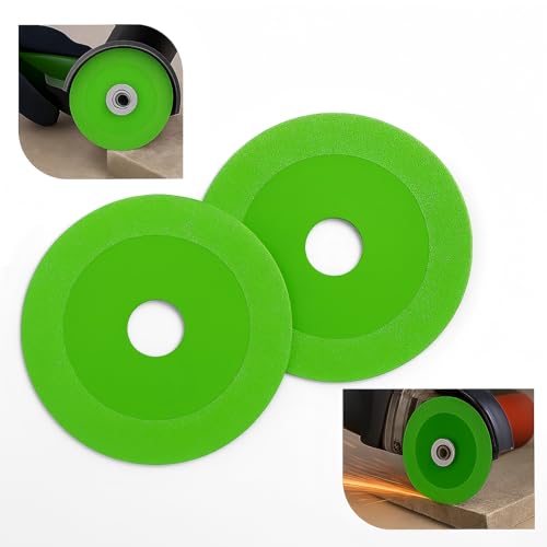 2 Pcs Diamond Glass Cutting Discs 4" 1mm for Angle Grinder