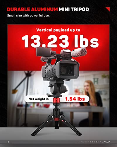 Ifootage Small Tripod, Professional Mini Tripod For Photography, Tabletop Tripod For Photography, Aluminum Heavy Duty, Desktop Tripod Compatible With Sony, Nikon, Canon Dslr Camera, Ifootage Base #TOP5