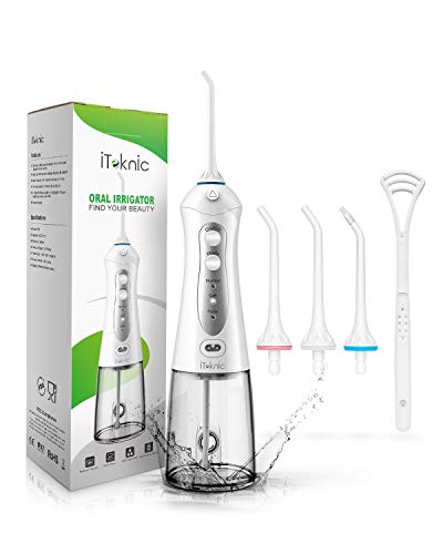 Cordless Water Flosser for Teeth, iTeknic Dental Oral Water Irrigator Pik Portable