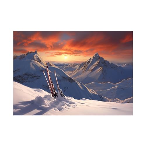 Impression d'art sur toile moderne FJASKER paysage de montagne premium