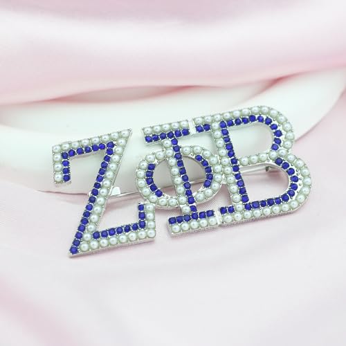 Image of Pearl ZPB Brooch Pin for Women ZPB Gift Greek Sorority Paraphernalia Gifts for Finer Women Jewelry 1920 Sisterhood Gift