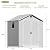 Patiowell 6X6 FT Plastic Outdoor Storage Shed with Lockable Door and Floor, Resin Garden Tool Shed with Window, Waterproof Easy Assembly for Backyard, Lawn, Patio Furniture Storage (Light Grey)