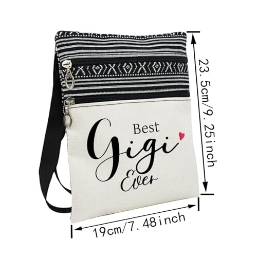 Best Gigi Ever Messenger Bag Small Ethnic Pattern Printed Adjustable Strap Crossbody Zipper Bag Phone Bag Wallet Cute Shoulder Handbag for Grandma Grandmother Women2