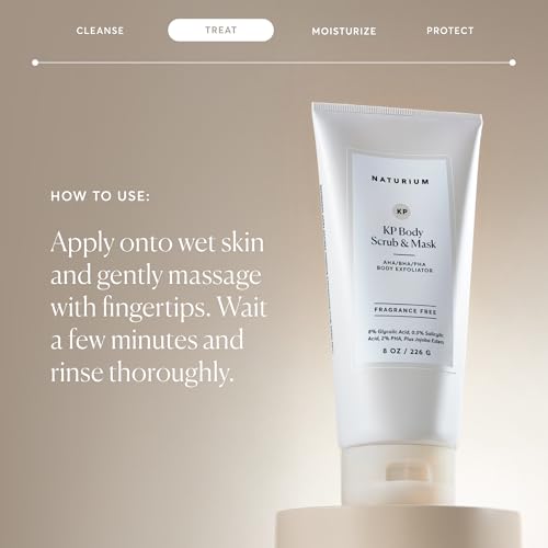 Naturium KP Body Scrub & Mask for Keratosis Pilaris, Bump Eraser Shower Scrub & Exfoliator for Skin, 8 oz