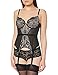 Produktbild Pour Moi Damen Opulence Basque Bustier, Mehrfarbig (Schwarz/Pink Schwarz), 70F