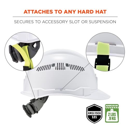 Lanyard with Buckle End, Easily Attaches to Hard Hat, Tools, or Small Valuables, Weight Capacity 2lbs, Ergodyne Squids 3150,Lime - Thumbnail 2