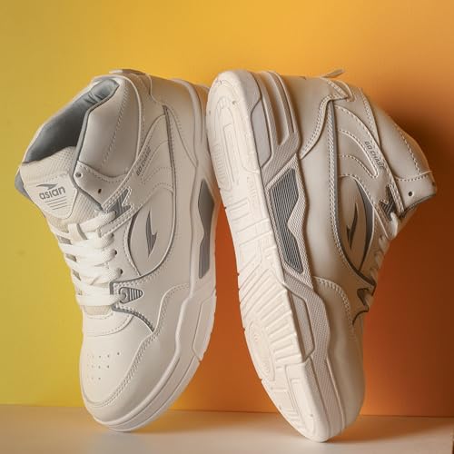 Image of ASIAN Tango-11 Men's High Top Sneakers | Stylish & Lightweight Lace-Up Shoes | Cushioned Sports Sneakers for Men | Ideal for Casual, Daily Use & Travel