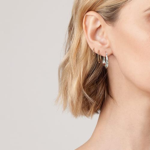 Sterling Silver Hoop Earrings for Women Silver Oval Hoop Earrings Hypoallergenic U Shaped Hoops Earring for Jewelry Gifts3