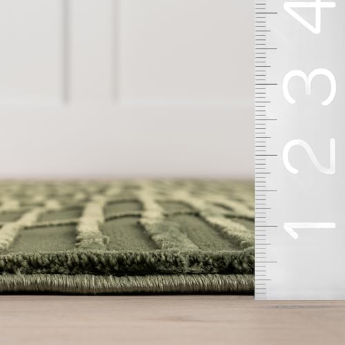 Tapete nuLOOM Kailani Verde 200x274 cm geométrico miniatura 2