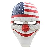 FRP Payday 2 Mask, Dallas/Wolf/Chains/Hoxton Cosplay Mask Halloween Masquerade Party Props (Dallas Mask)