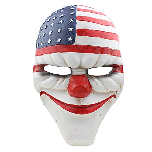 FRP Payday 2 Mask, Dallas/Wolf/Chains/Hoxton Cosplay Mask Halloween Masquerade Party Props (Dallas Mask)