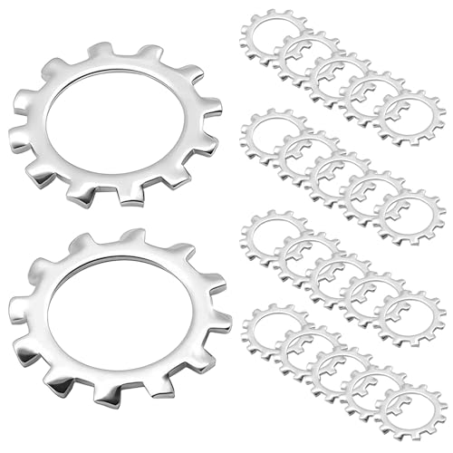 Qrity 30 Piezas Arandelas de Seguridad Dentadas, Arandelas Dentadas Externas, Acero Inoxidable de Arandelas, Arandelas de Bloqueo de Dentadas, M8 Arandelas