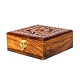 ZEDANU Handmade Wooden Jewelry Box Organizer Wooden Trinket Keepsake Jewellery Storage Box Multipurp