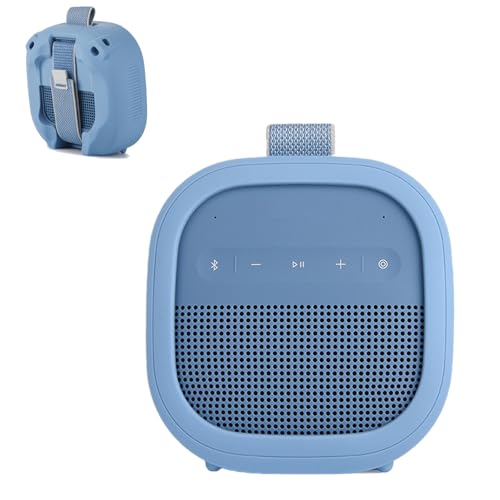 For Bose SoundLink Micro Portable Speaker�i��Q����j Bluetooth �X�s�[�J�[ �P�[�X �S�ʕی�J�o�[ �V���R���P�[�X �J���r�i�t��+�X�g���b�v�t���yHUKWIMO�z �J���r�i�t�� �ϏՌ� �h�� �h�o �����[