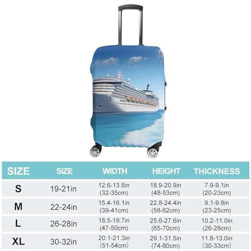 Travel Luggage Cover Spandex Suitcase Protector Washable Baggage Covers Seaside Cruise Ship Elastic Scratch-Resistant Luggage Cover Protector Fits 18-32 Inch Luggage2