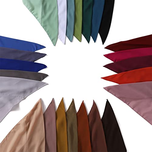 Yizelli Triangle Chiffon Scarf Fashion Solid Color Hijab Church Veil Head Covering3
