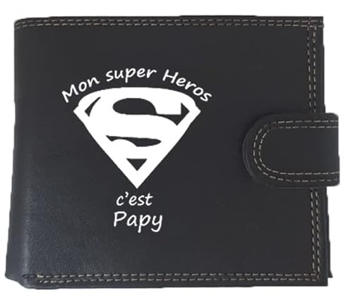 Syl'la Super Papy - Funda tipo cartera para hombre, color negro Cover