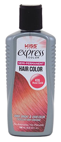Kiss Express Color #K35 Semi-Permanent Rose Gold 3.5 Ounce (100ml)