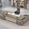L-Shape Modern Executive Desk Computer Desk Gaming Organizer White Bedroom Bed Dressing Study Office Table Furniture