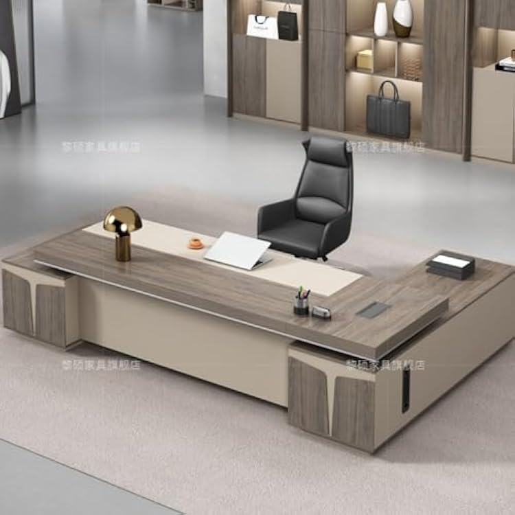L-Shape Modern Executive Desk Computer Desk Gaming Organizer White Bedroom Bed Dressing Study Office Table Furniture