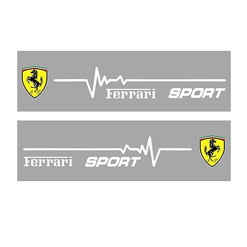 LNHZX Pegatinas Decorativas Delanteras y traseras para Ferrari SF90 F8 812 458 456 296 430 F12, Pegatinas de protección Exterior 3D,White