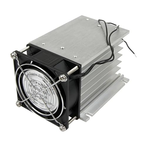 Relé de estado sólido trifásico 60A FHSH01F-110 con disipador y ventilador 220V