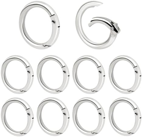 Spring Snap Key Ring Amazon.com: 10 Pack Spring O Rings Round Carabiner Clip Key Ring Buckle ...