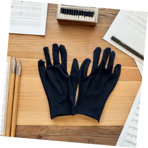 Guantes de trabajo de algodón negro para uso industrial y tareas de jardinería Veemoon 5