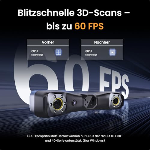 Revopoint MetroX Pro 3D-Scanner für 3D-Druck, industrielle Präzision von 0,01 mm, 4 Scanmodi, interaktive Bildschirmfreigabe, Vollfarbe, für Reverse Engineering und digitale Modellierung, STANDARD