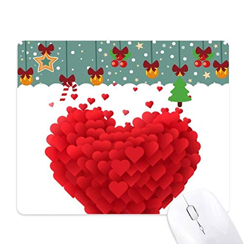 Tapis de souris en caoutchouc résistant motif cœurs rouges de bureau