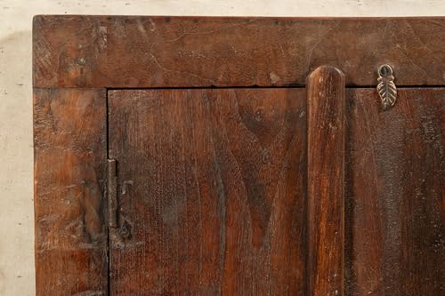 Biscottini Innentür Fenster L 44,5 x T 6,5 x H 60,5 cm - Holztür - Türen für Innen und Außen - Wohnkultur