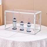 Vibeo Cajas de Metacrilato Vitrina de Acrílico Transparente con Doble Puerta, 40, 50, 60, 70 y 80 cm De Ancho, con Bisagras, Vitrina Grande a Prueba de Polvo para Figuras(80x30x35cm/31x12x14in)