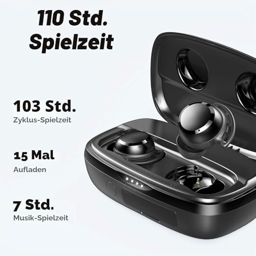 Foto von Tribit FlyBuds 3 Kabellose Bluetooth Kopfhörer In-Ear, 110 Std., schwarz