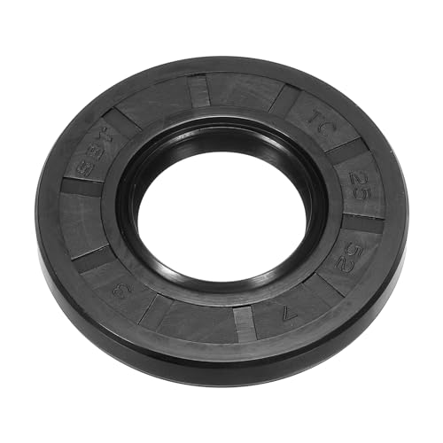 PATIKIL Olio Guarnizione, 25mm x 52mm x 7mm Nitrile Gomma Copertura Doppio Labbro Molla Caricato TC Olio Albero Guarnizione per Cuscinetto Albero, Nero