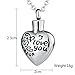 Amody Acero Inoxidable Corazón Colgante Grabado I Love You Collar de la...