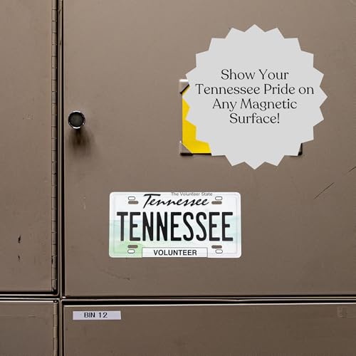 Imán metálico decorativo placa Tennessee 4.11x2.6 in miniatura 6
