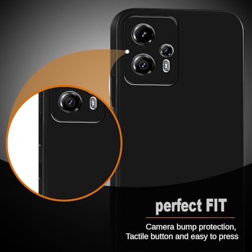 Image of Back Cover for Motorola Moto G13 4G / G23 4G | Full Camera Protection | Premium Liquid Silicon Case | Flexible Bumper Case for Motorola Moto G13 4G / G23 4G (Black)