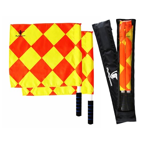 MyReferee Schiedsrichterassistenten-Fahnen-Set inkl. Tasche | Schiedsrichter Fahnen Schiedsrichterfahnen Linienrichter