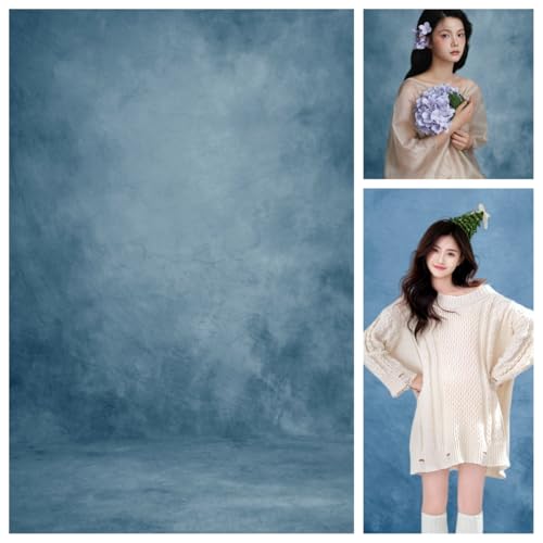 WaW 2 x 3 m fotografi bakgrunder toning blå abstrakt textur studio foto bakgrund modell porträtt